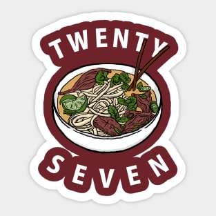 Twenty Pho Seven Sticker